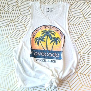 Avocado Venice Beach Graphic Muscle Tank T-Shirt Tank Top NEW